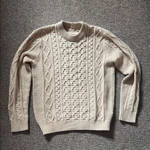 Classic Cream Cable Knit Sweater